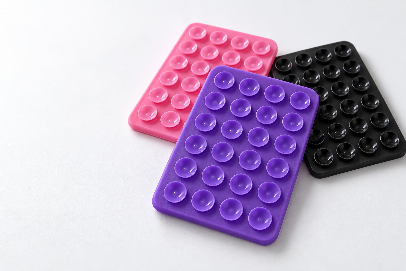 GripPad Rectangle, photo de présentation violet, rose et noir